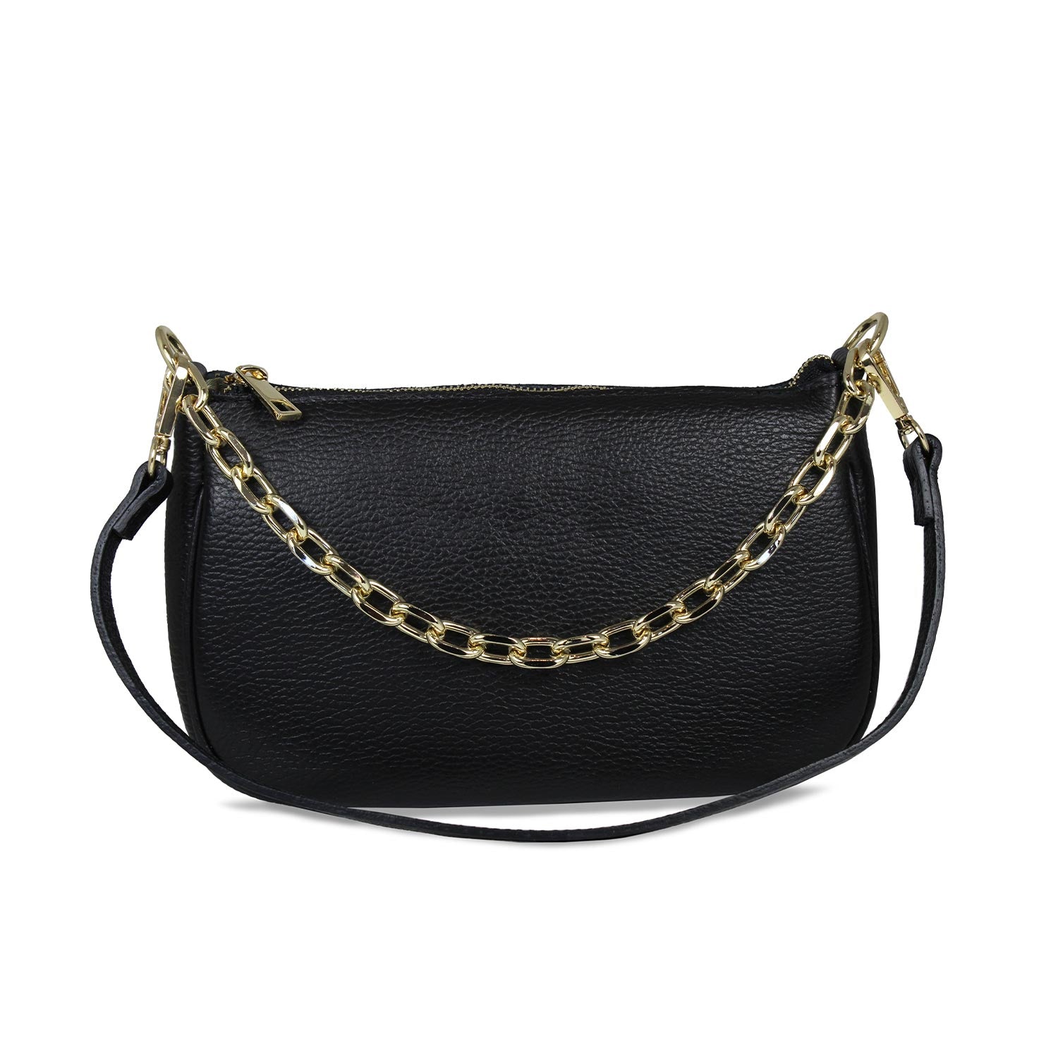 Swing: Black Leather & Gold Bags Sole Bliss