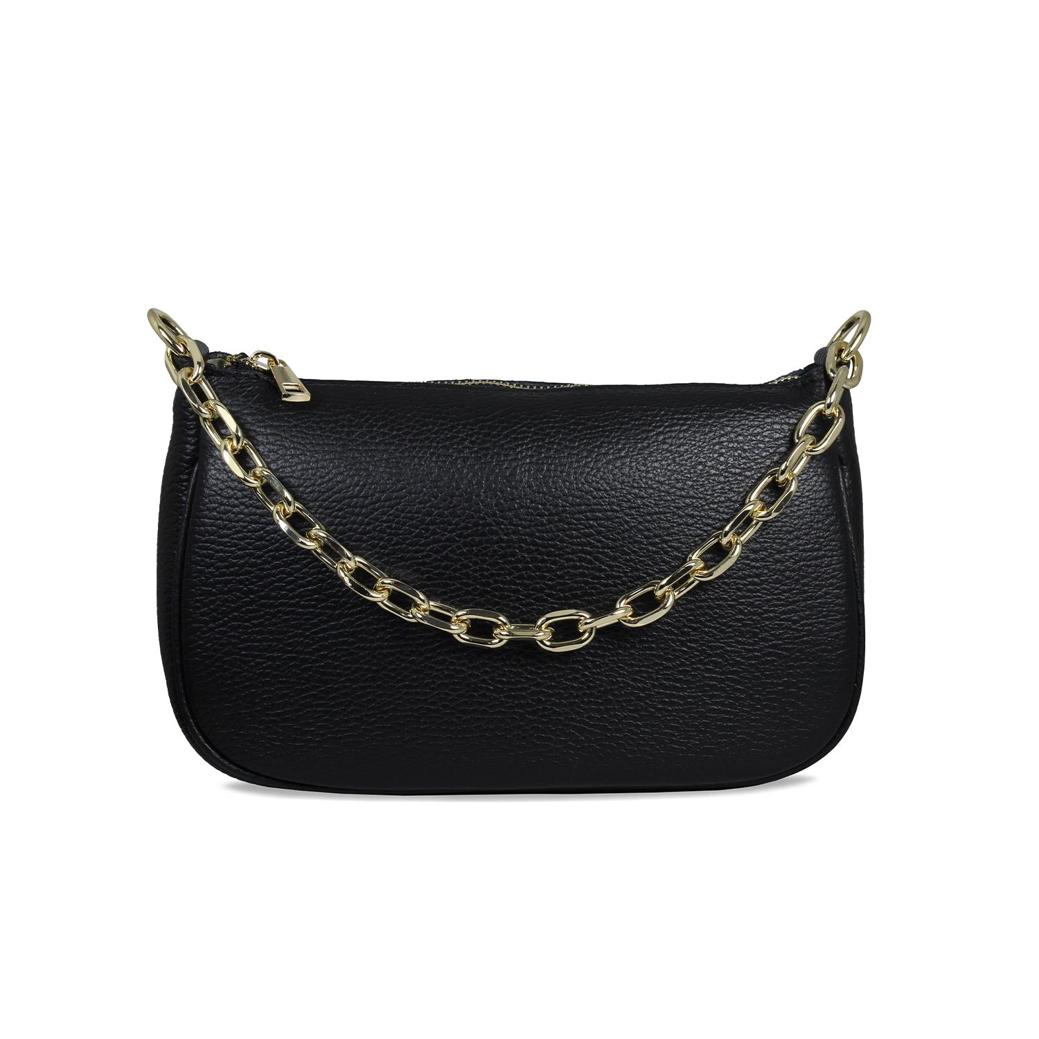 Swing: Black Leather & Gold Bags Sole Bliss