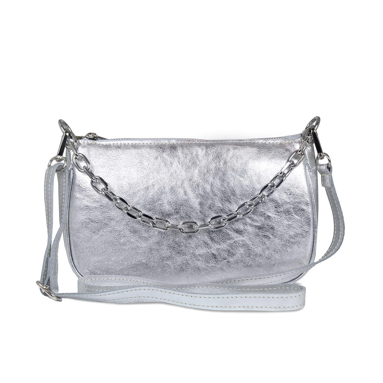 Swing: Silver Leather Bags Sole Bliss