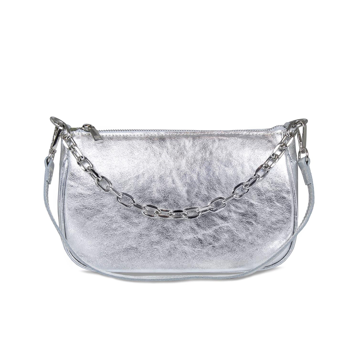 Swing: Silver Leather Bags Sole Bliss