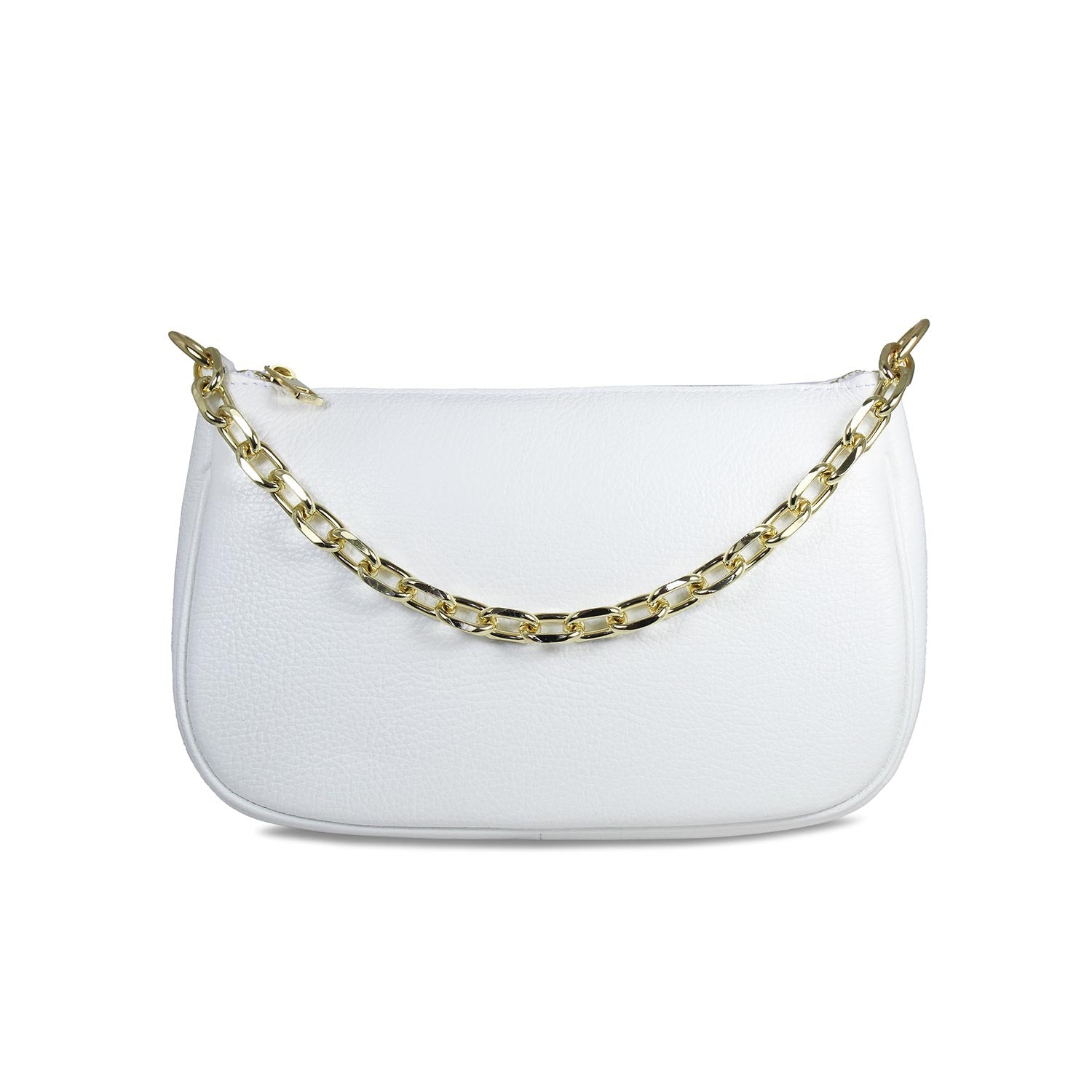 Swing: White Leather & Gold Bags Sole Bliss