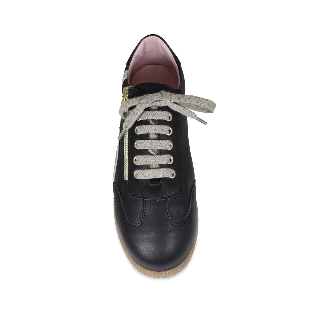 Swirl: Black Leather Shoes Sole Bliss