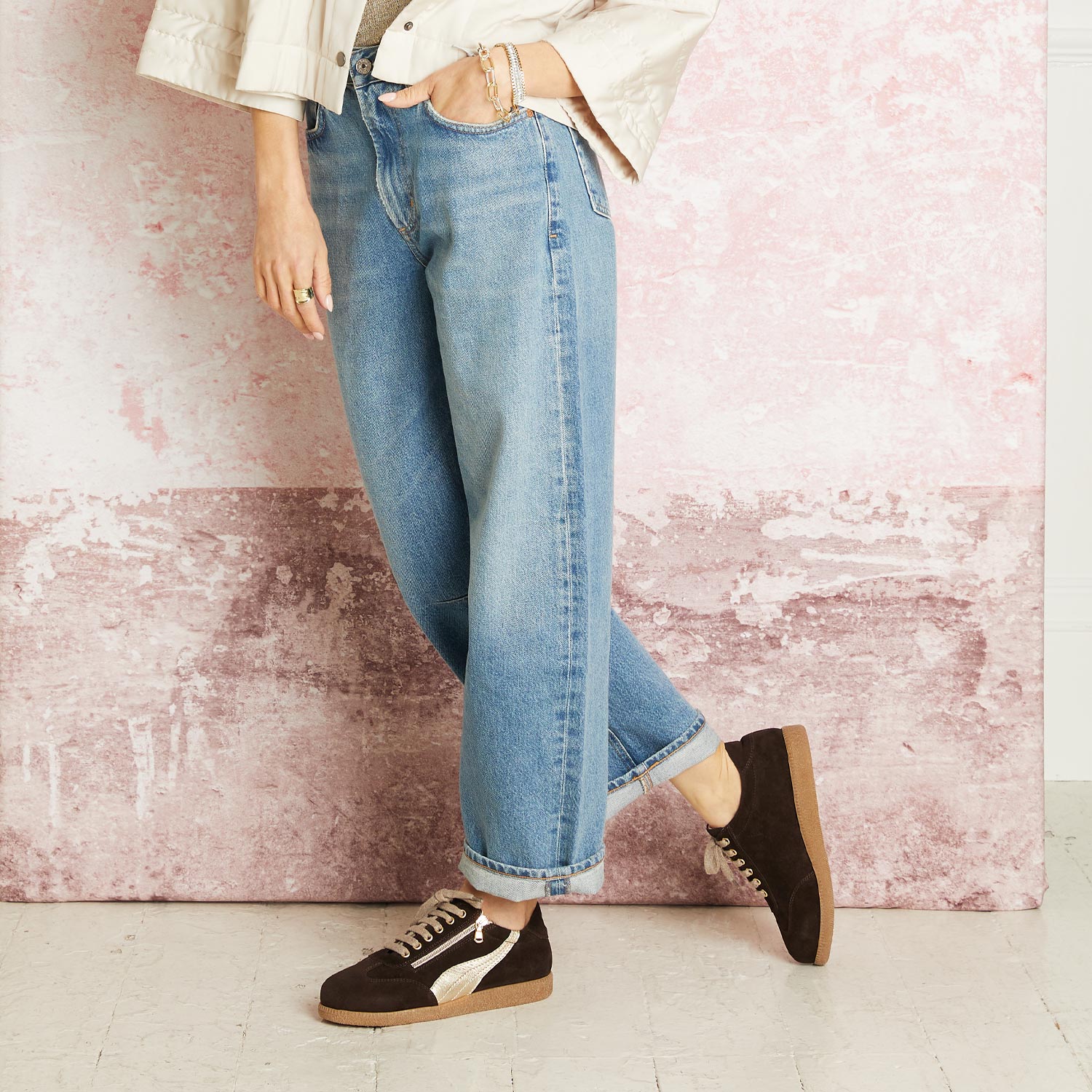 Swirl: Chocolate Brown Suede Shoes Sole Bliss