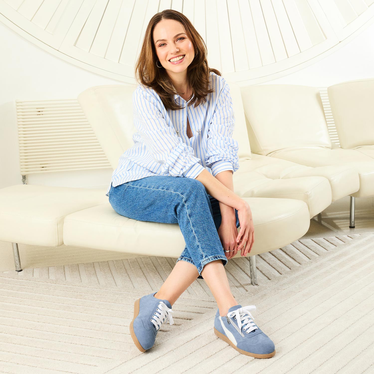 Swirl: Denim Suede Shoes Sole Bliss