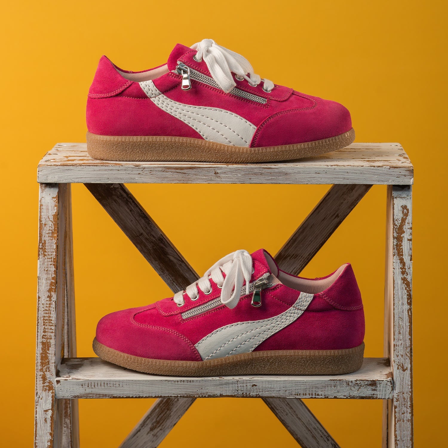 Swirl: Fuchsia Suede Shoes Sole Bliss