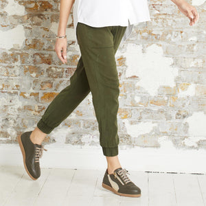 Swirl: Khaki Leather Shoes Sole Bliss