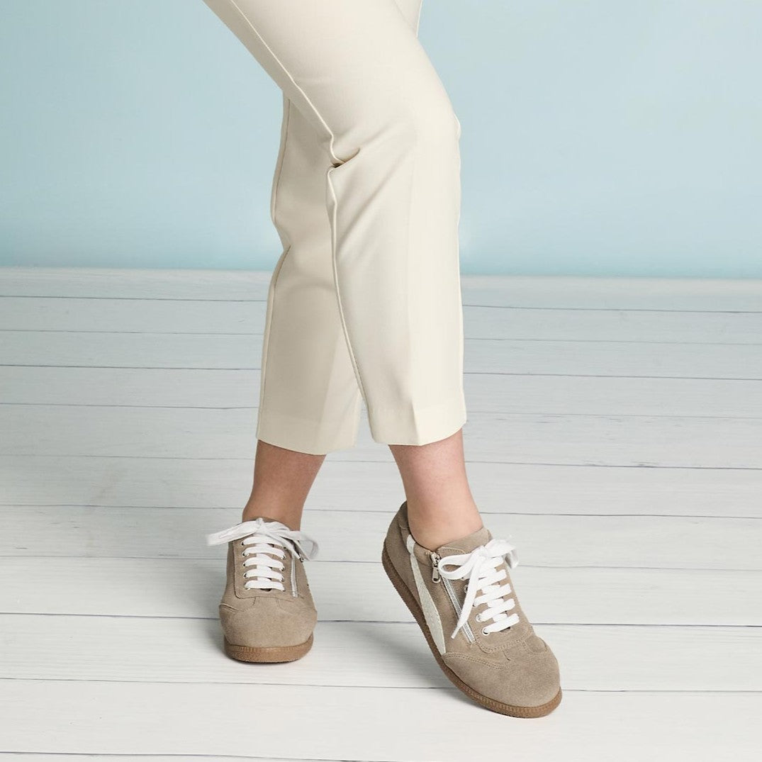 Swirl: Taupe Suede Shoes Sole Bliss