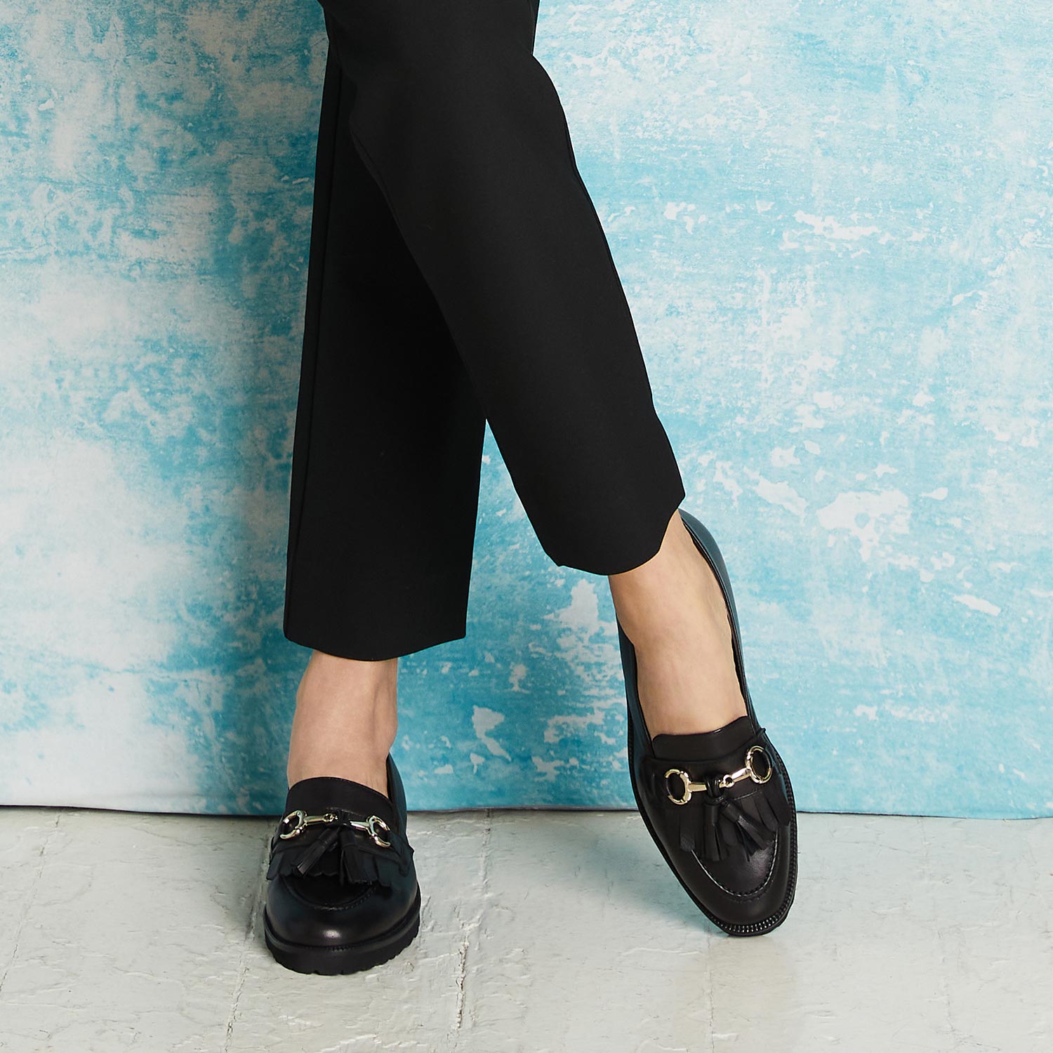 Tanner: Black Leather Shoes Sole Bliss