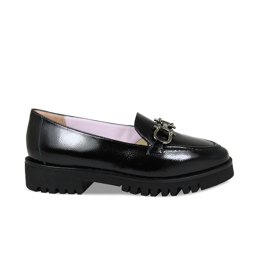 Terri: Black Patent Leather Shoes Sole Bliss