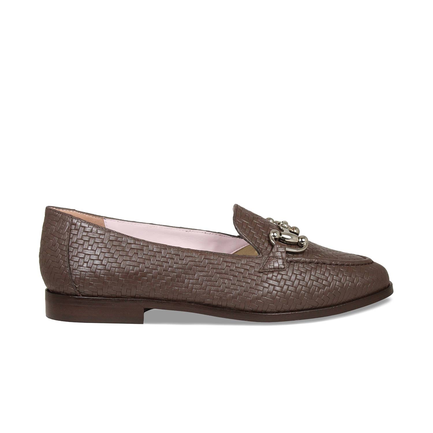 Triumph: Mocha Weave Leather Shoes Sole Bliss
