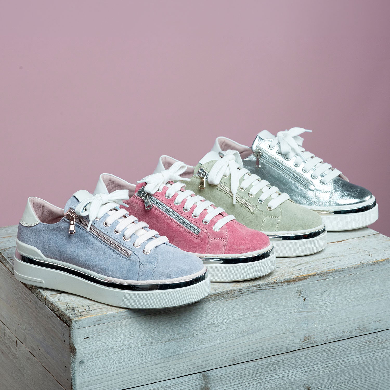 Glee: Silver Leather Shoes Sole Bliss
