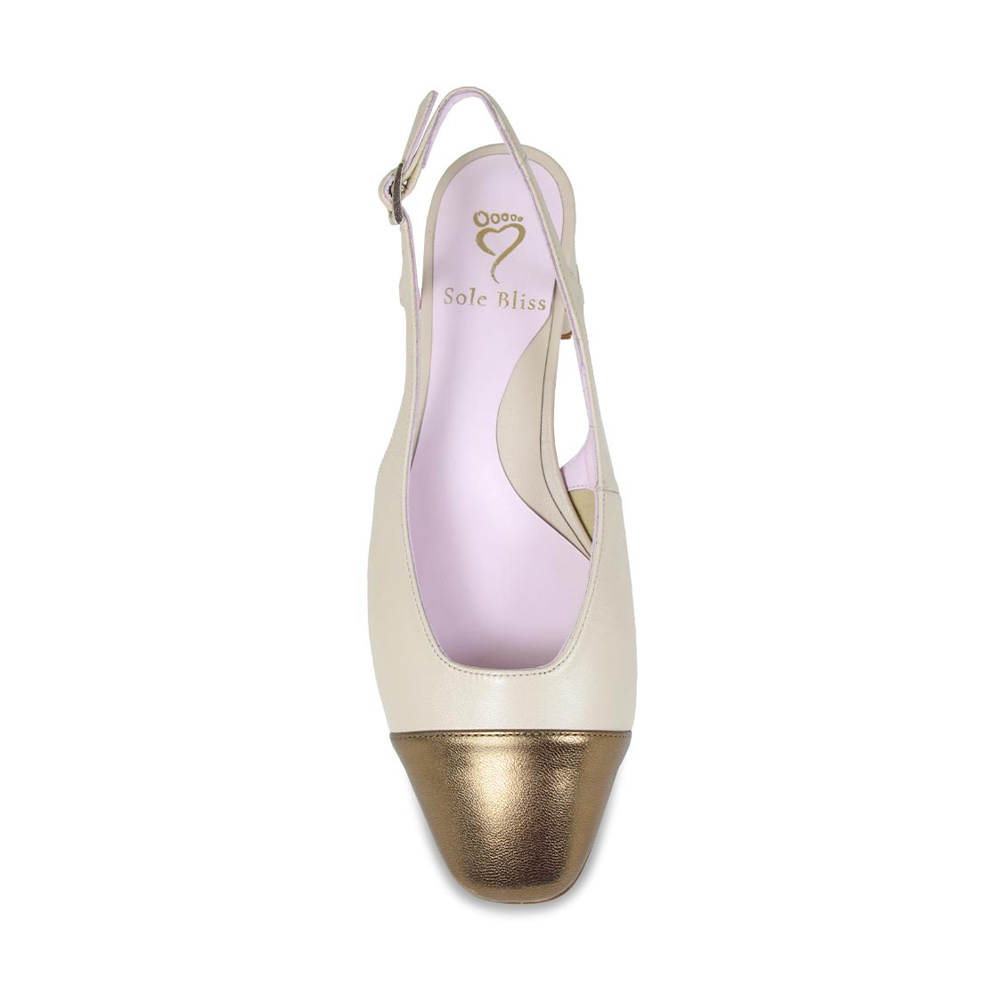 Venus: Cream & Bronze Leather Shoes Sole Bliss