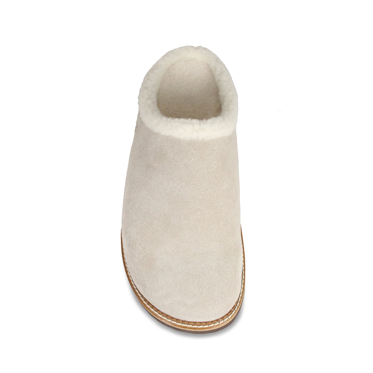 Snug: Cream Suede & Wool Shoes Sole Bliss