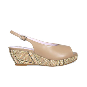 Zoey: Nude Leather Shoes Sole Bliss