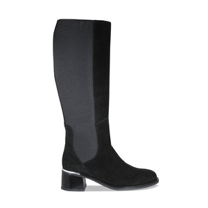 Zita: Black Suede Boots Sole Bliss