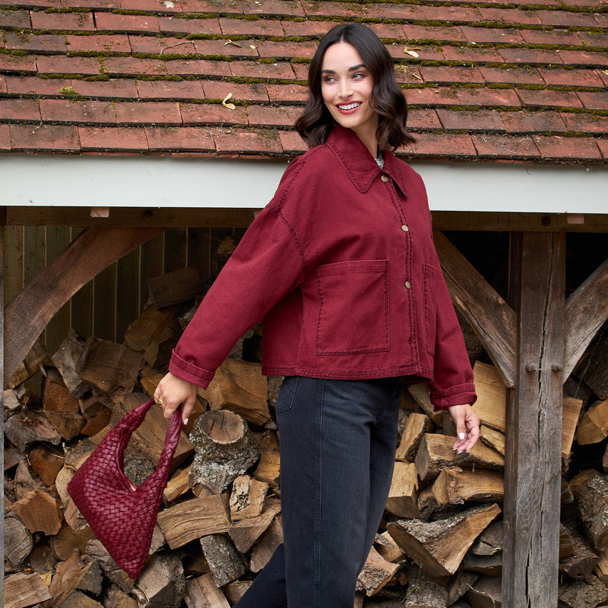 Bronte: Bordeau Weave Leather Bags Sole Bliss Bordeau Weave Leather