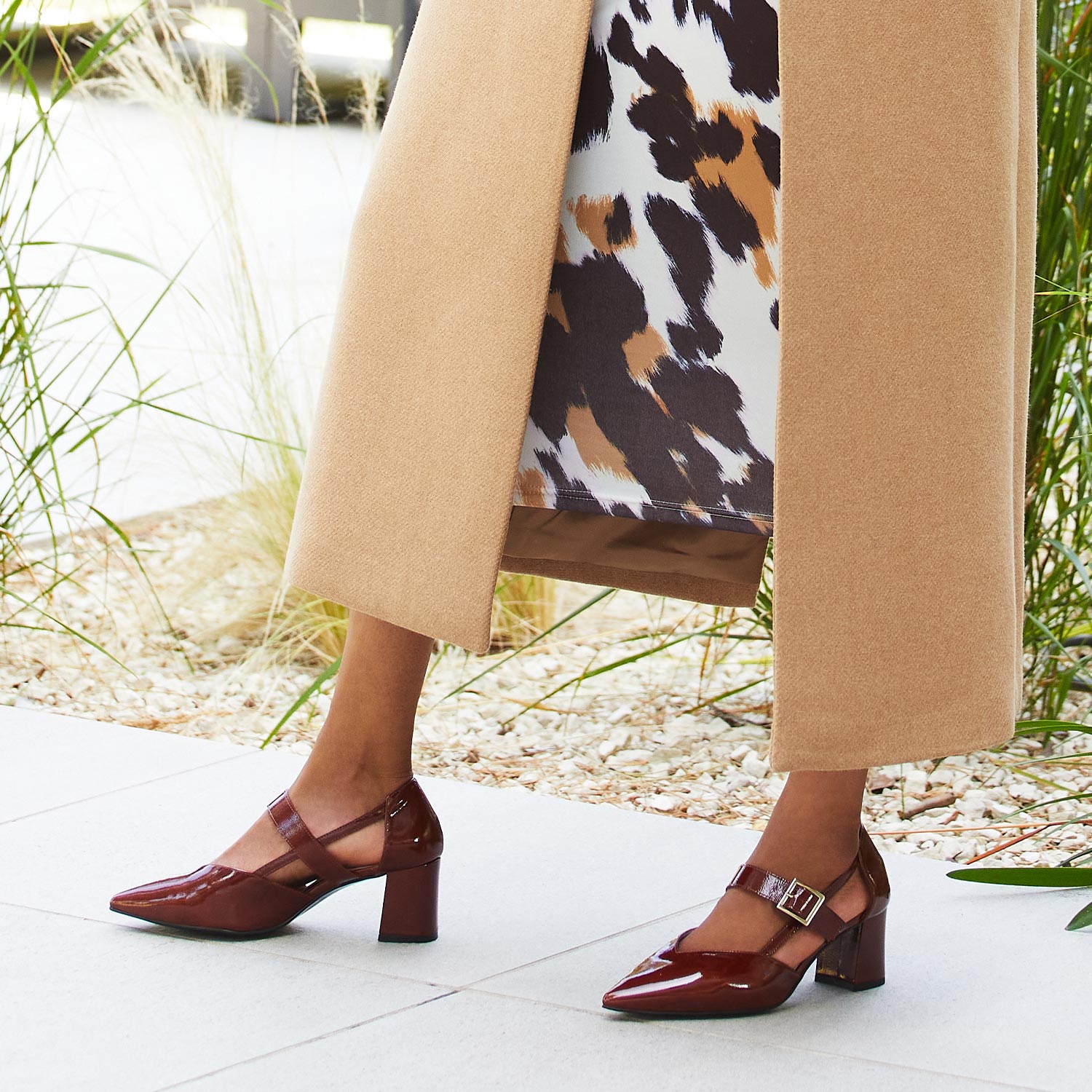 Chloe: Chestnut Patent Shoes Sole Bliss