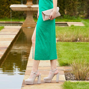 Rita: Pale Taupe Suede Shoes Sole Bliss