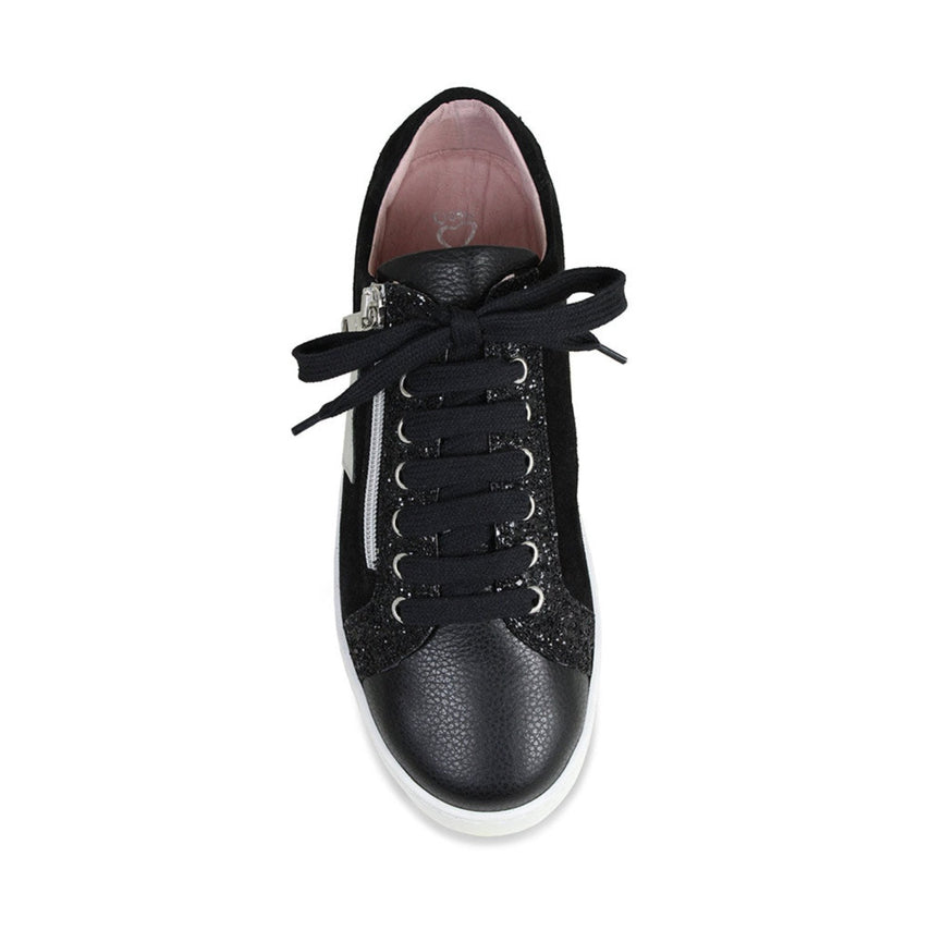 Star: Black Leather & Suede Shoes Sole Bliss