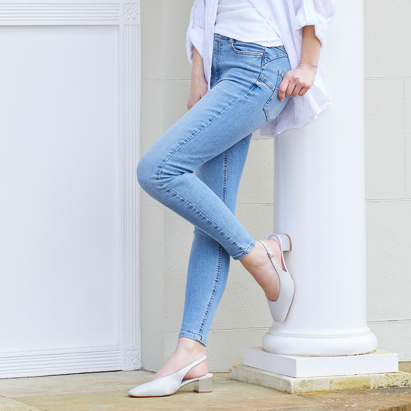 Verity: Pale Grey Leather Shoes Sole Bliss