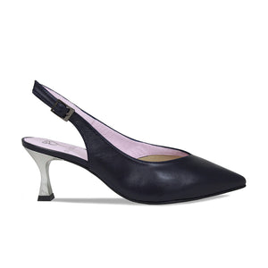 Audrey: Navy Leather Shoes Sole Bliss