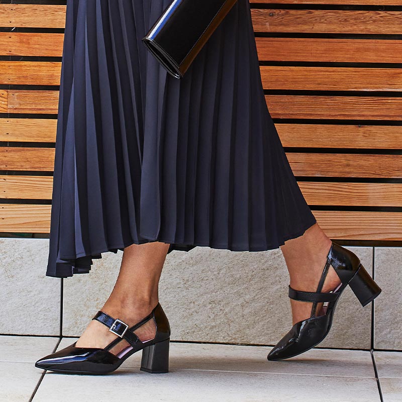 Chloe: Black Patent Leather Shoes Sole Bliss