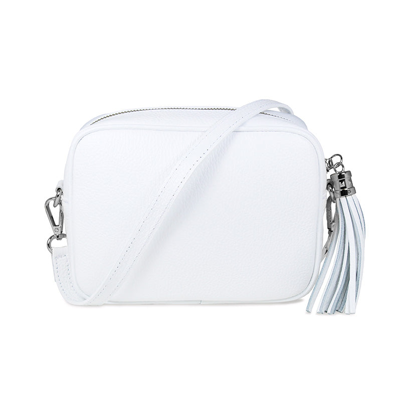 Coco: White Leather & Silver Bags Sole Bliss