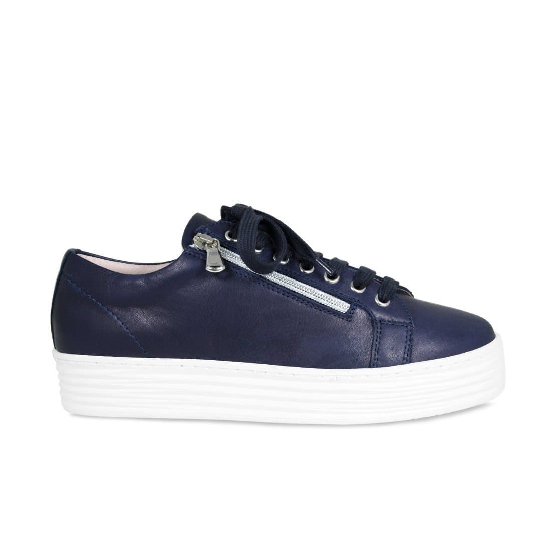 Hero: Navy Leather Shoes Sole Bliss