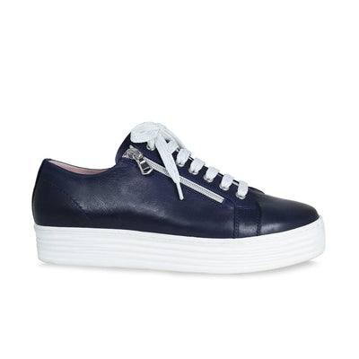Hero: Navy Leather Shoes Sole Bliss