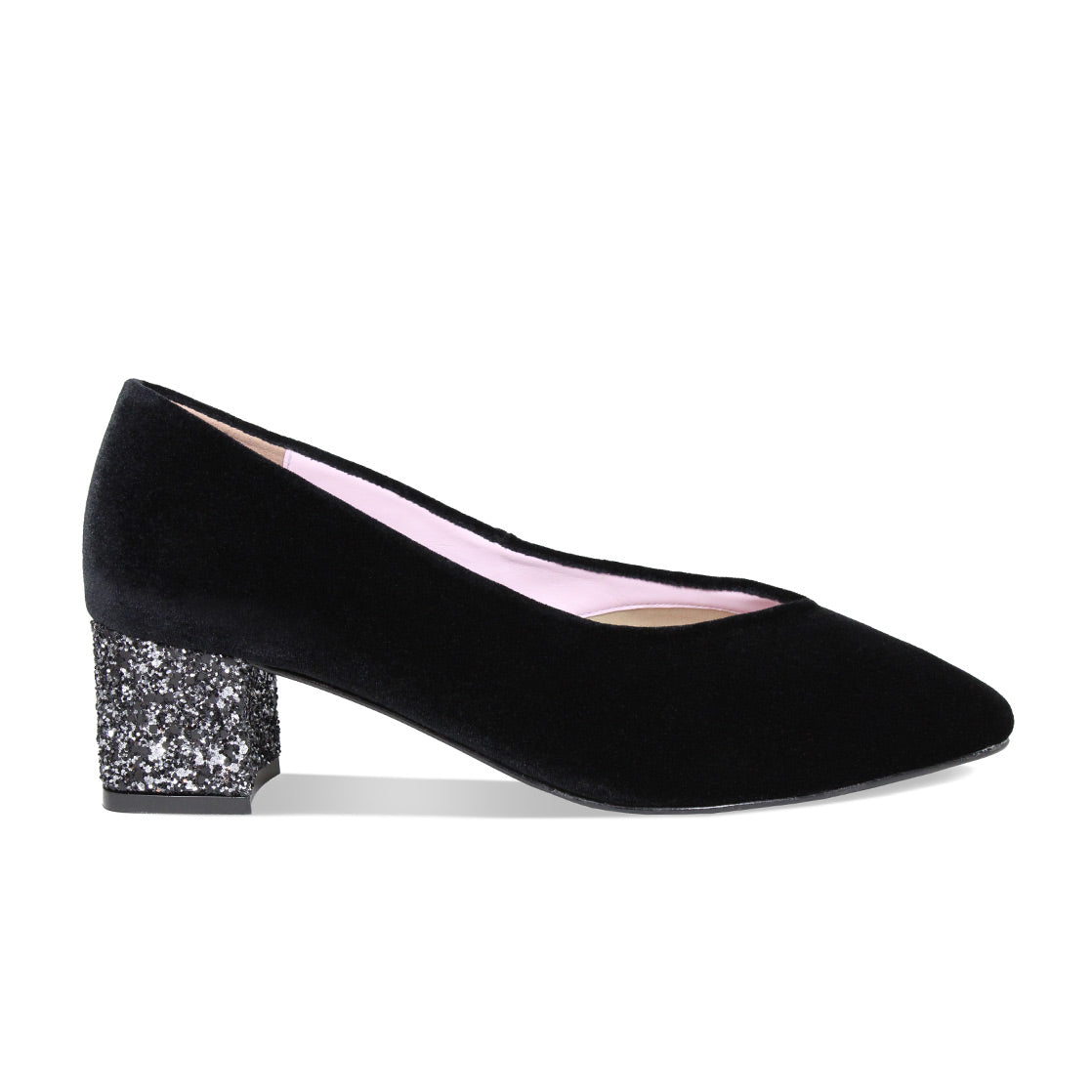 Ingrid-Glitz: Luxe Black Velvet Shoes Sole Bliss