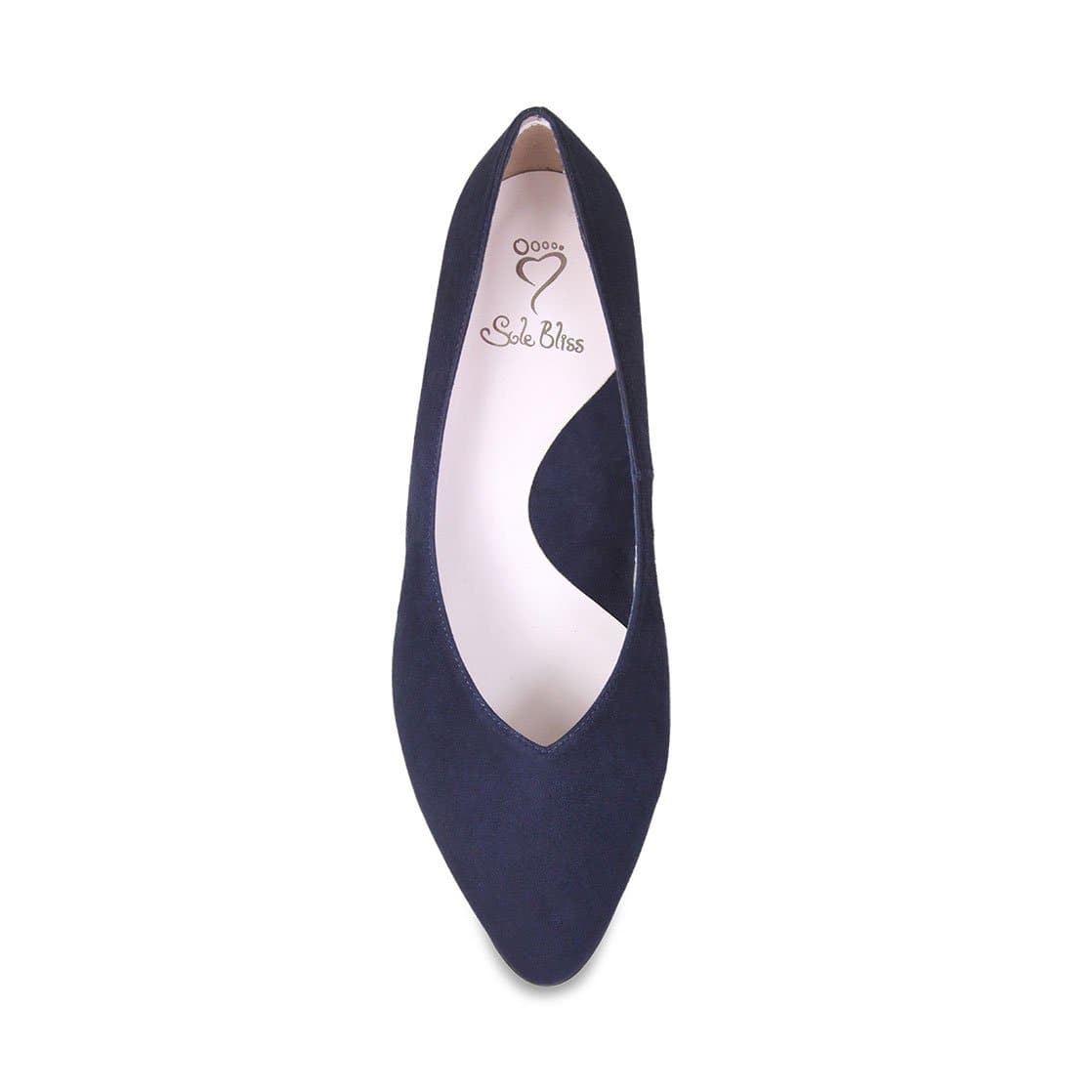 Ingrid: Navy Suede Shoes Sole Bliss