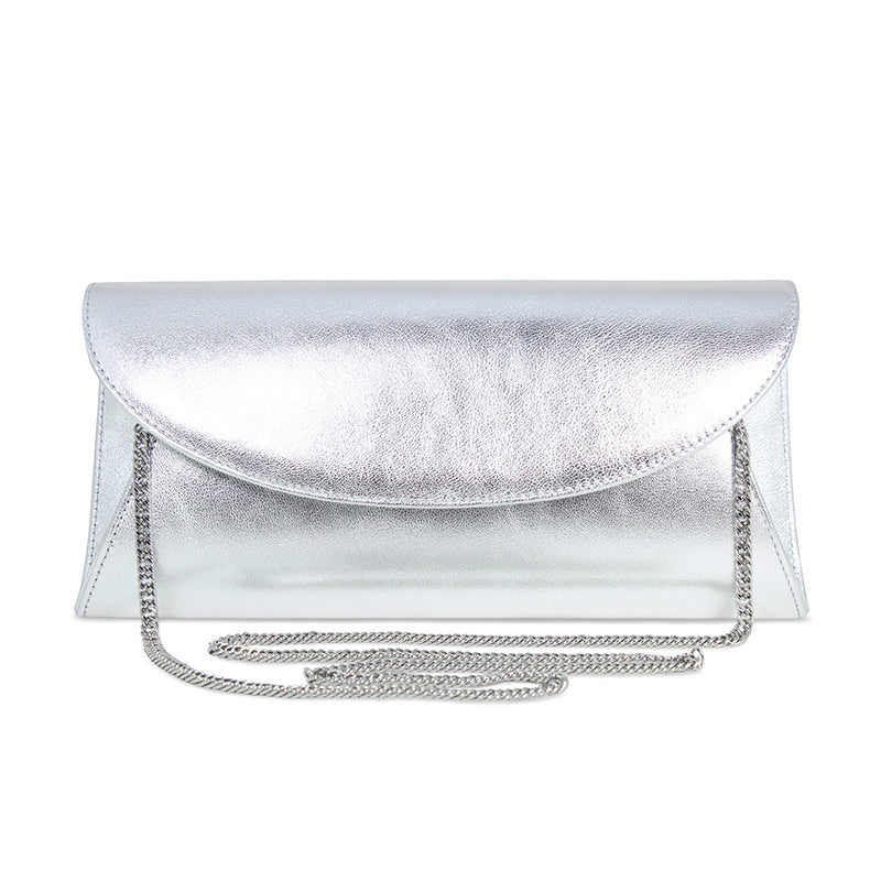Jenna: Silver Leather Bags Sole Bliss