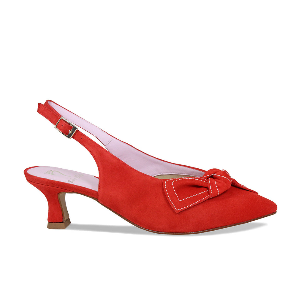 Oasis red estella cheap kitten heel