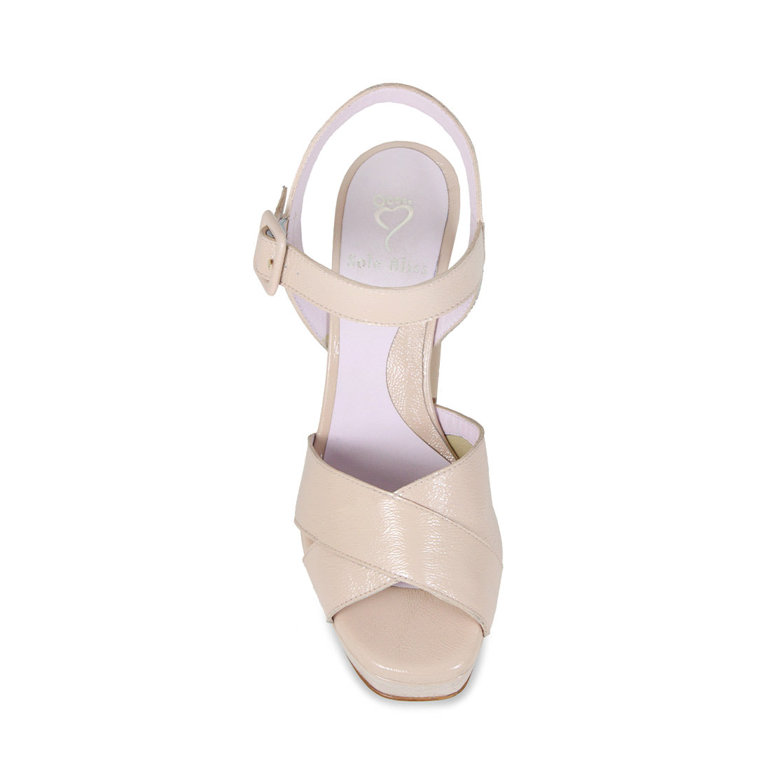 Remy: Nude Patent Leather Shoes Sole Bliss