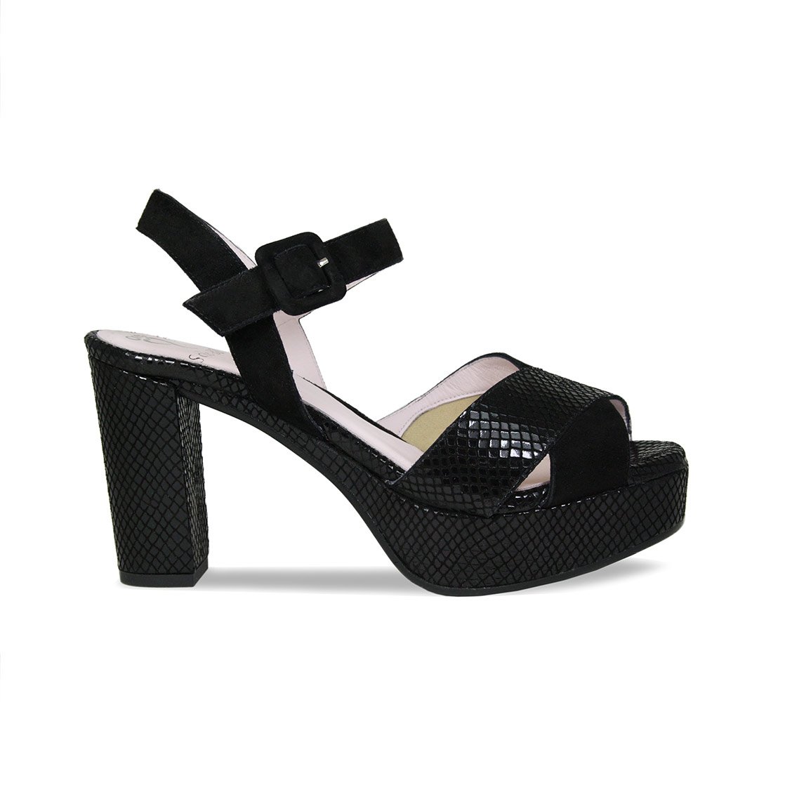 Ruby: Black Suede & Snake Shoes Sole Bliss