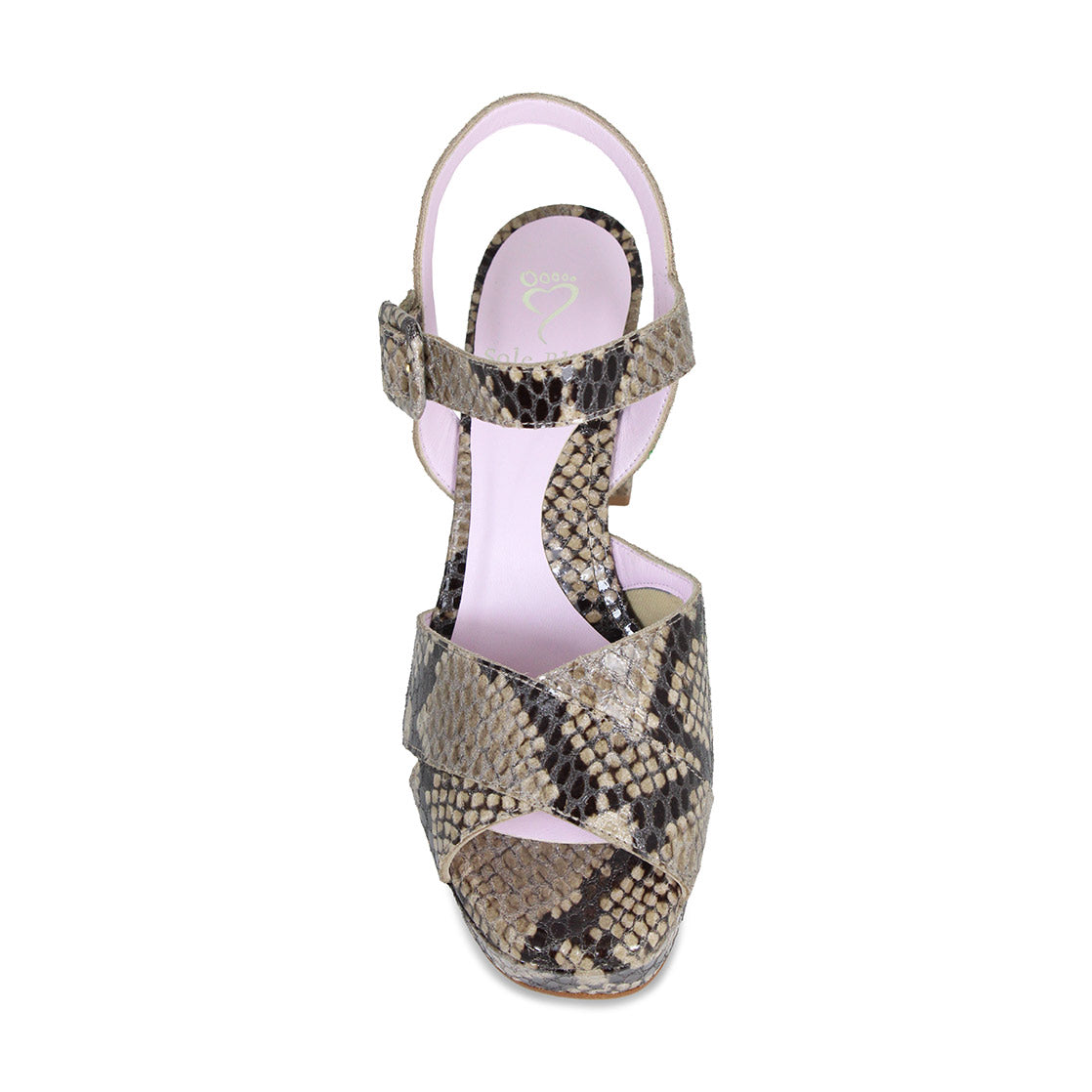 Ruby: Natural Snake Print Leather Shoes Sole Bliss