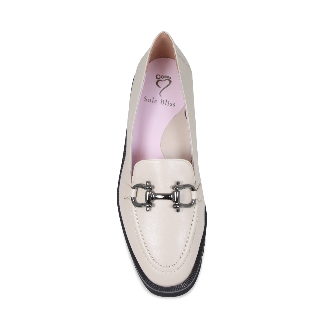 Terri: Ivory Leather Shoes Sole Bliss