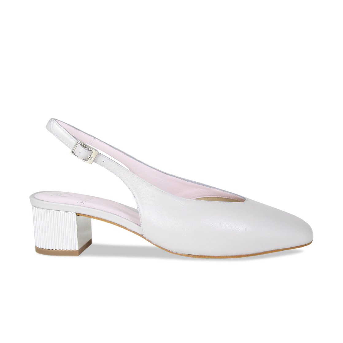 Verity: Pale Grey Leather Shoes Sole Bliss