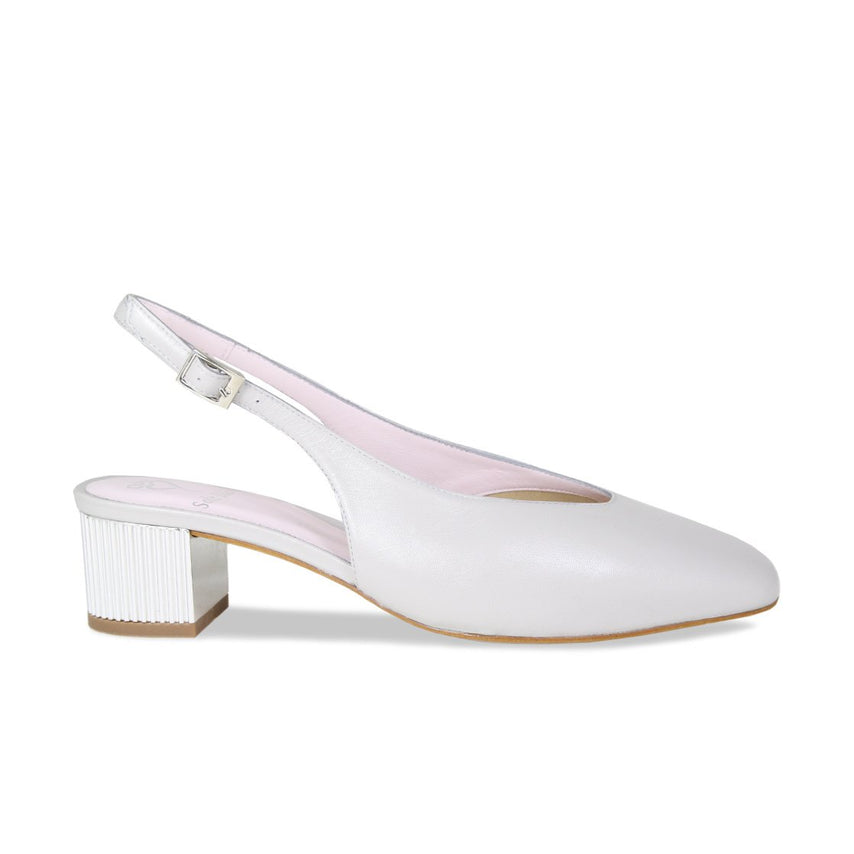 Verity: Pale Grey Leather Shoes Sole Bliss