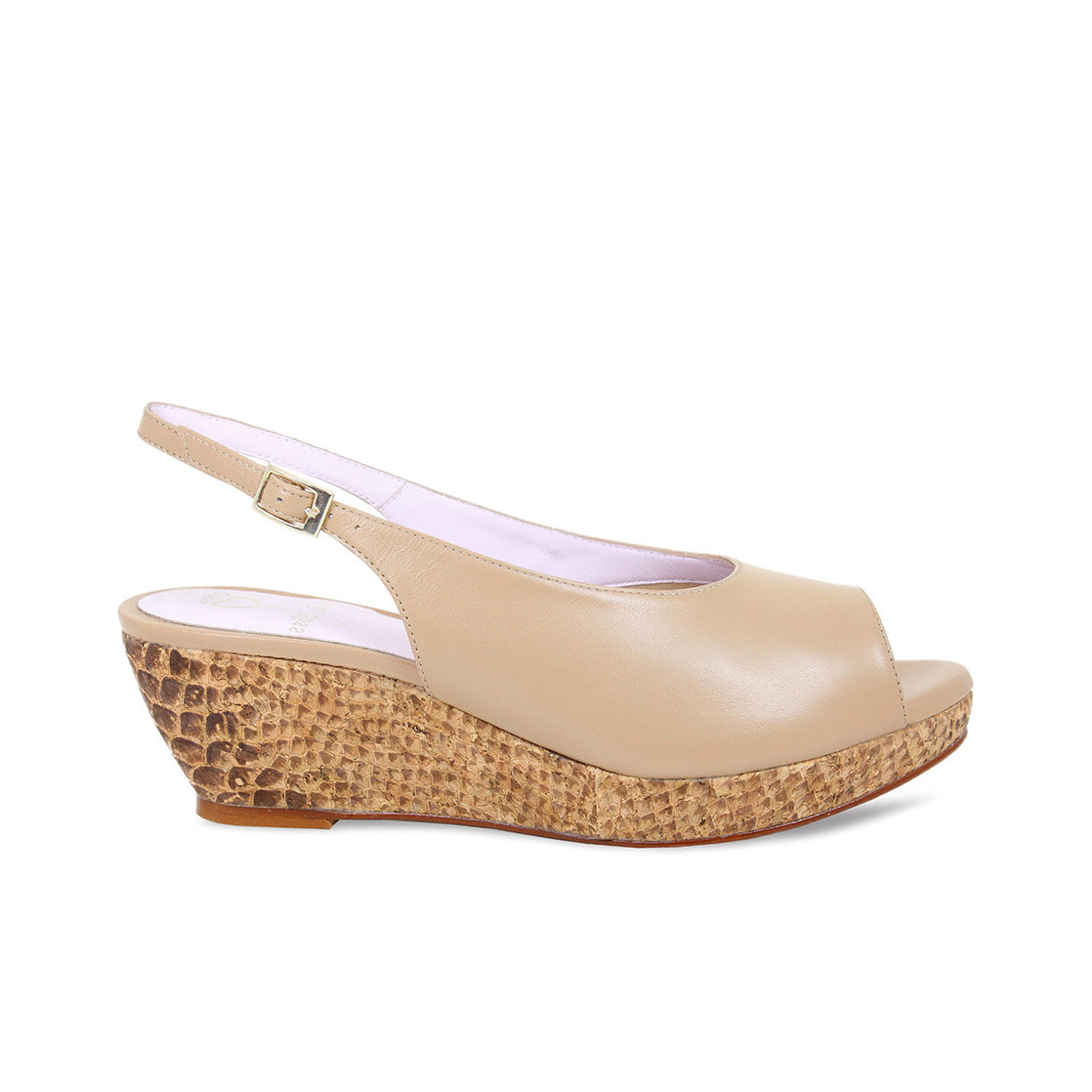 Zena: Nude Leather Shoes Sole Bliss