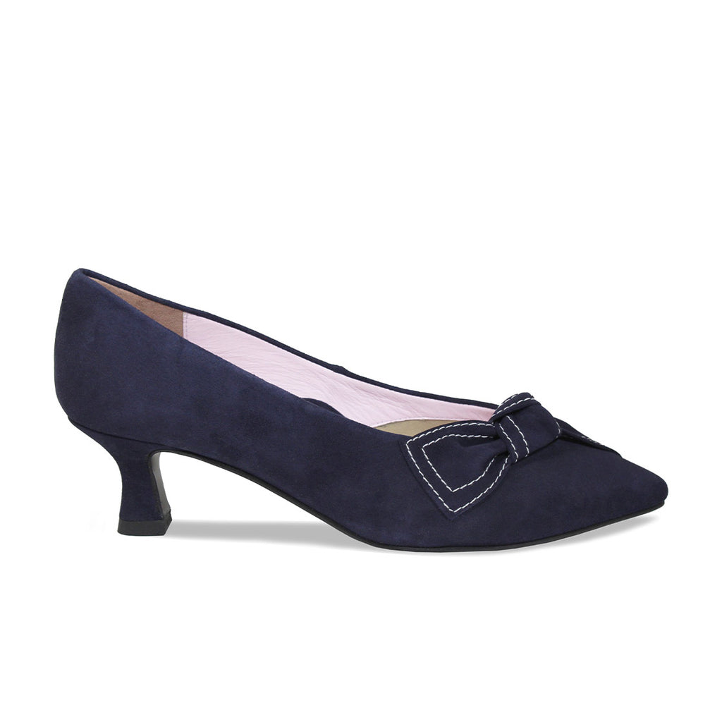 Navy kitten heel shoes wide fit Clearance