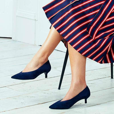 Kitty: Navy Suede Shoes Sole Bliss
