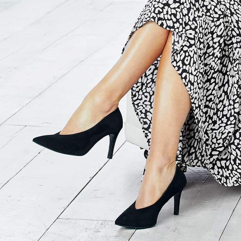 Pandora: Black Suede Shoes Sole Bliss