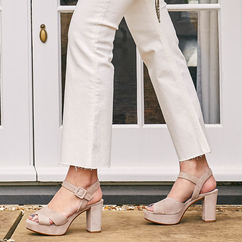Ruby: Pale Taupe Suede Shoes Sole Bliss