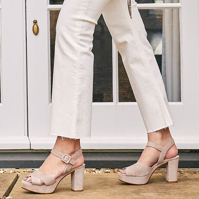 Ruby: Pale Taupe Suede Shoes Sole Bliss