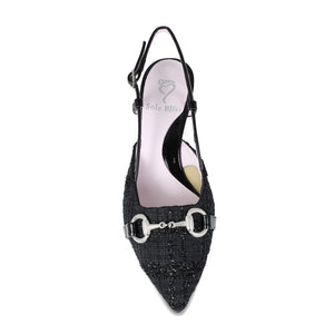 Addison: Black Tweed & Patent Shoes Sole Bliss