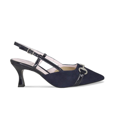 Addison: Navy Suede & Patent Shoes Sole Bliss