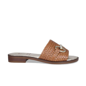 Bardot: Tan Weave Leather Shoes Sole Bliss