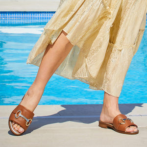 Bardot: Tan Leather Shoes Sole Bliss