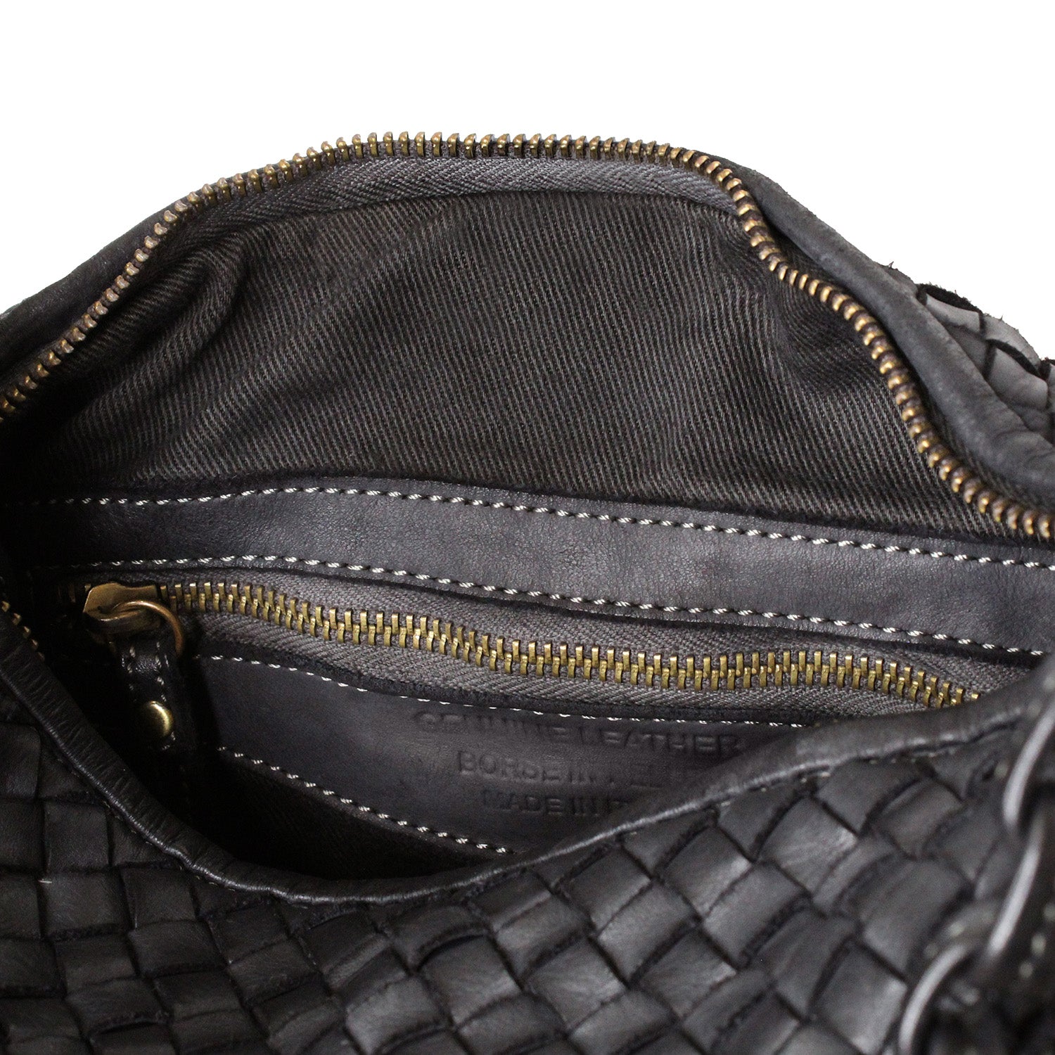 Bethany: Black Weave Leather Bags Sole Bliss Black Weave Leather